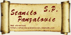 Stanilo Panzalović vizit kartica
